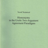 Homonymy in the Uralic Two-Argument Agreement Paradigms (MSFOu 251)