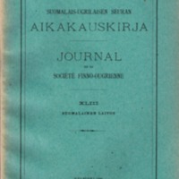 Journal de la Société Finno-Ougrienne 43 (Suomalainen laitos)