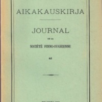 Journal de la Société Finno-Ougrienne 63