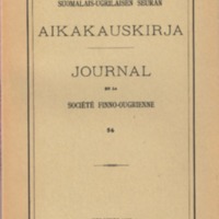 Journal de la Société Finno-Ougrienne 56