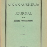 Journal de la Société Finno-Ougrienne 71