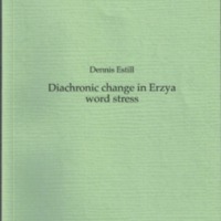 Diachronic change in Erzya word stress (MSFOu 246)