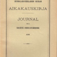 Journal de la Société Finno-Ougrienne 53