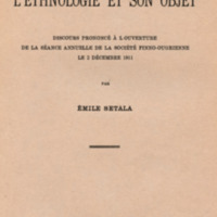 L&#039;ethnologie et son objet