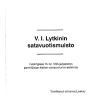 V. I. Lytkinin satavuotismuisto