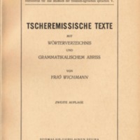 Tscheremissische Texte mit Wörterverzeichnis und grammatikalischem Abriss