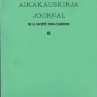 Suomalais-Ugrilaisen Seuran Aikakauskirja 81