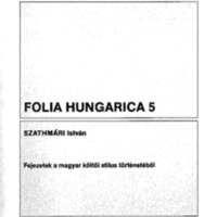 Folia Hungarica 5 – Fejezetek a magyar költői stílus történetéből