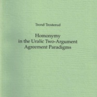 Homonymy in the Uralic Two-Argument Agreement Paradigms (SUST 251)