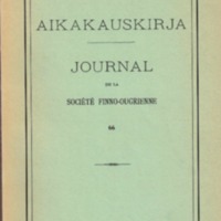 Suomalais-Ugrilaisen Seuran Aikakauskirja 66