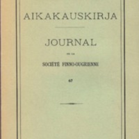 Suomalais-Ugrilaisen Seuran Aikakauskirja 67