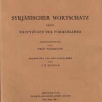 Syrjänischer Wortschatz nebst Hauptzügen der Formenlehre