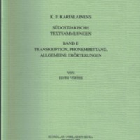 K. F. Karjalainens südostjakische Textsammlungen. Band II (SUST 225)
